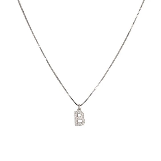 Collana Dilvdò Letters in Argento Zircone CLDBB - CLDBB